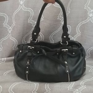 Etienne Aigner Black Leather Shoulder Bag